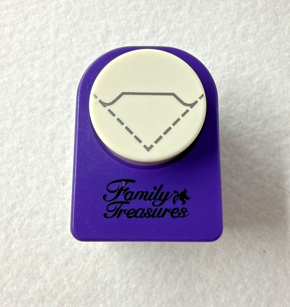 Family Treasures Angled Corner Paper Punch 1.5" Scrapbook Photo Card Craft